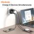 Mcdodo CP-0750 Universal Travel Adapter One for 4 Outputs (AC + 2 USB-C + USB) 20W Worldwide Use EU Travel Plug with 3 USB - Black